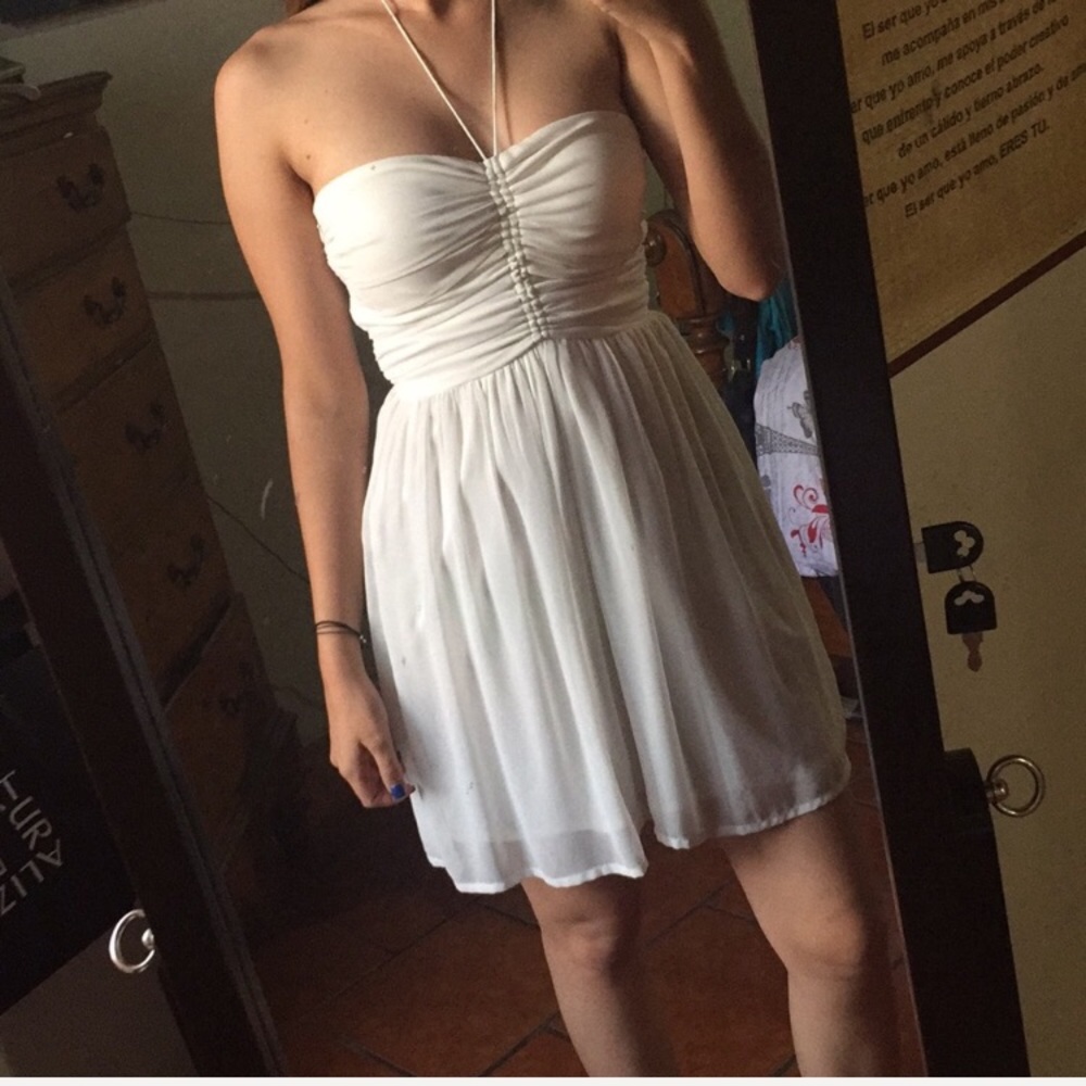 Zara Trafaluc Mini White Dress